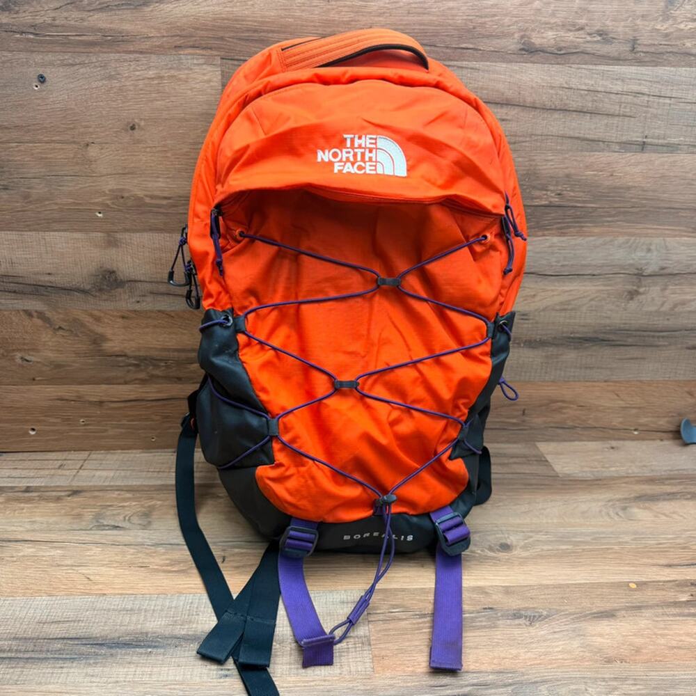 The North Face Borealis Backpack Orange Purple 28L Laptop School Hiking Bag